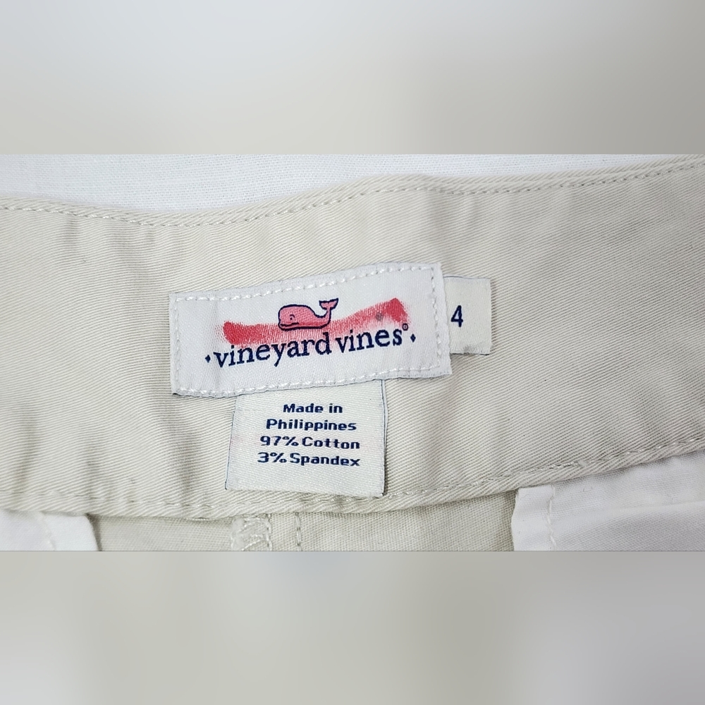 ❤️ VINEYARD VINES WOMEN'S CHINO SHORTS SIZE 4, KHAKI / SAND ❤️ - Picture 7 of 12